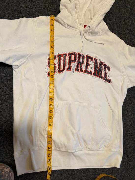 Supreme Water Arc Hooded Sweatshirt White FW18 - Picture 9 of 9